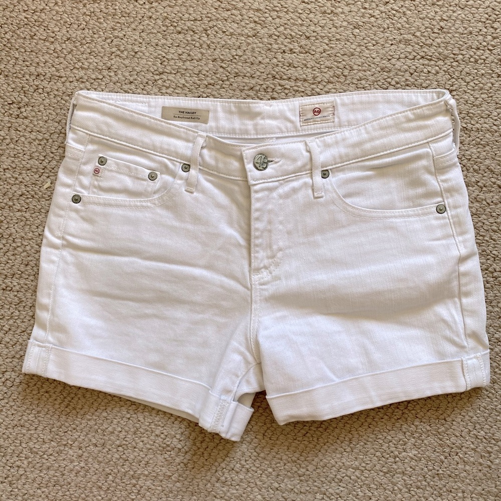 AG jeans white denim shorts in size 27